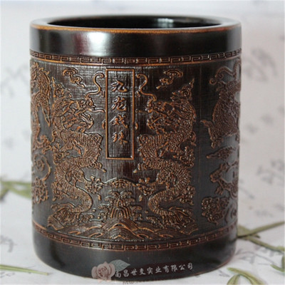 竹刻筆筒 文房雅韻與現代辦公的完美融合